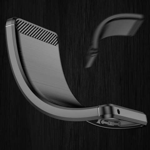 Elastyczne etui pokrowiec na Samsung Galaxy A73 Carbon Case - czarny
