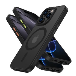Etui case na iPhone 16 Pro Max z nakładkami na przyciski MagMat Magsafe - czarny mat