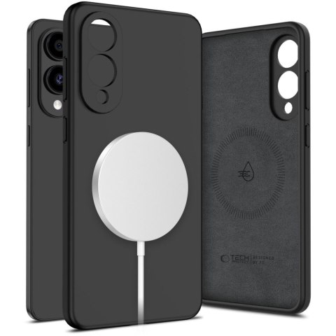 Etui pokrowiec na Samsung Galaxy S25 Edge Liquid Silicone MagSafe - czarne