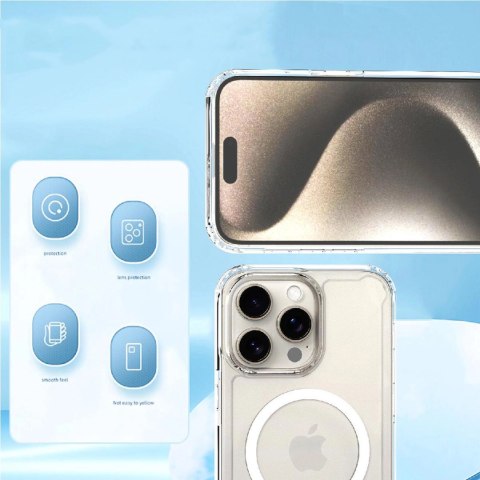 Etui pokrowiec na iPhone 16 Clear Corner Case MagSafe - przezroczyste