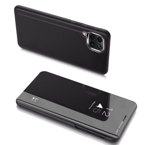 Futerał etui z klapką na Samsung Galaxy A22 4G Clear View Case - czarny