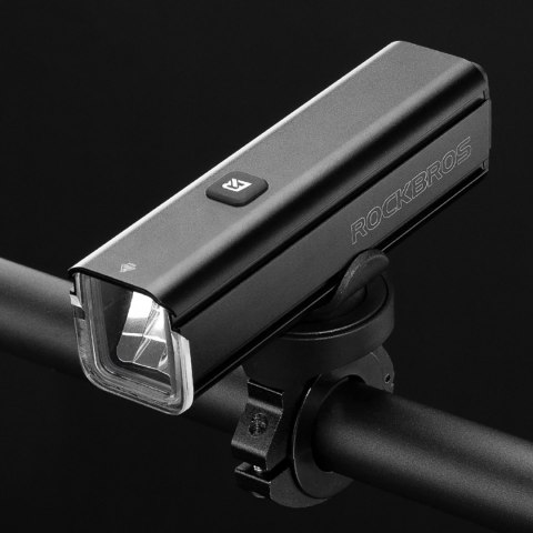 Lampka rowerowa przednia 1000 lm z kablem USB-C - USB-A - czarna