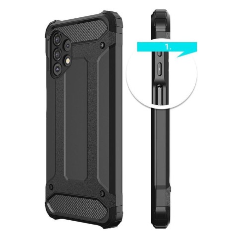 Pancerne hybrydowe etui pokrowiec Samsung Galaxy A73 Hybrid Armor - czarny