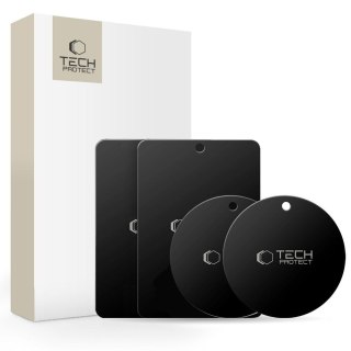 Płytki blaszki magnetyczne do uchwytów samochodowych na telefon czarne - 4 szt.