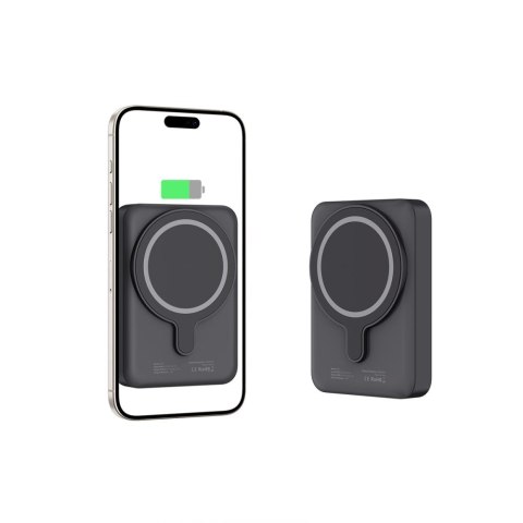 Powerbank 10000mAh MagSafe USB-C 15W z kablem USB-C - czarny