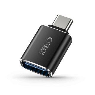 Adapter przejsciówka USB-C (męski) - USB-A (żeński) OTG - czarny
