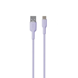 Kabel przewód USB-A - USB-C 1.5m - fioletowy