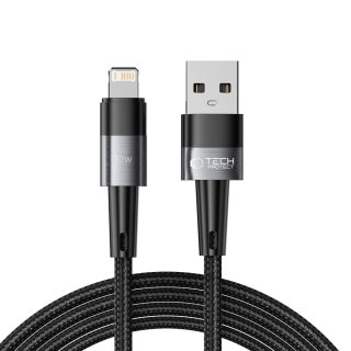 Kabel przewód USB-A - iPhone Lightning 12W 2.4A 2m - szary