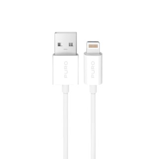 Kabel przewód USB-A - iPhone Lightning TPE 12W 2m - biały
