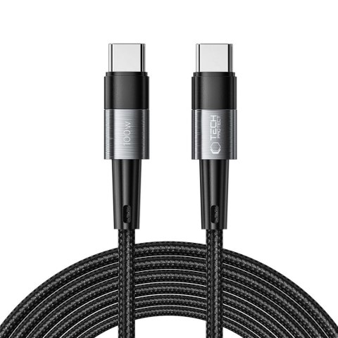 Kabel przewód USB-C PD 100W 5A 3m - szary