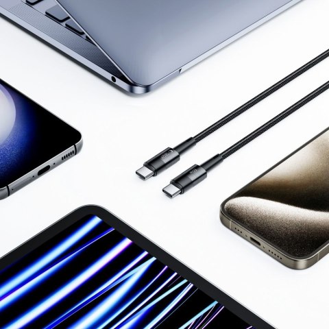 Kabel przewód USB-C PD 60W 3A 3m - szary