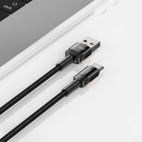 Kabel przewód USB-C - USB-A 100W 5A 0.5m - czarny