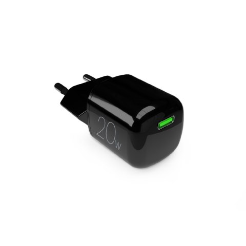 Ładowarka sieciowa USB-C GaN 20W - czarna