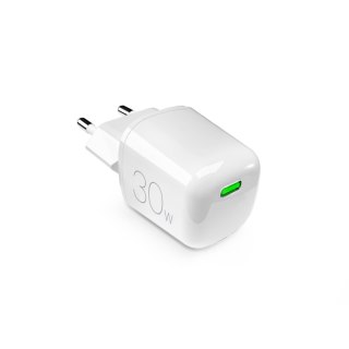 Ładowarka sieciowa USB-C GaN 30W MiniPro - biała