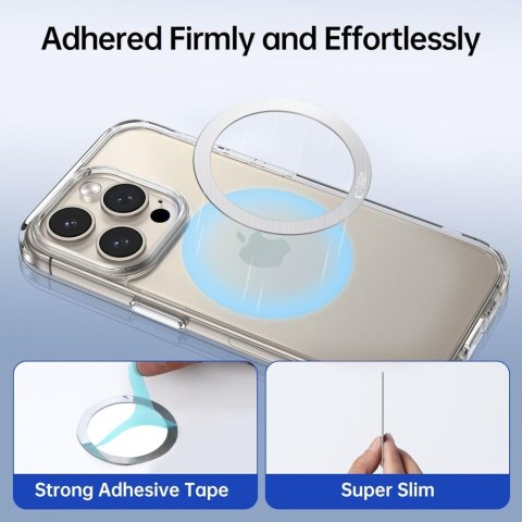 Pierścień blaszka magnetyczna MagSafe do etui smartfona - srebrny