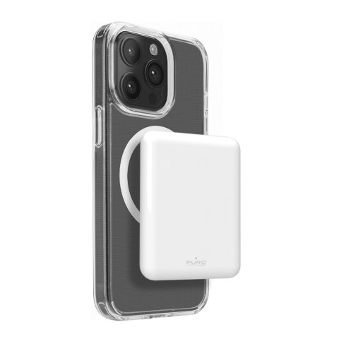 Powerbank 5000mAh USB-C MagSafe Power Mag - biały