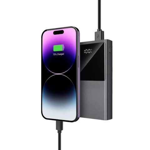 Powerbank PB13 20000mAh USB-A USB-C iPhone Lightning z kablem USB-C - USB-A 22.5W - szary