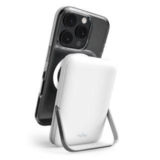 Powerbank bezprzewodowy 10000mAh USB-C MagSafe z podstawką - biały