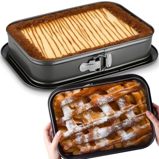 Blaszka forma do pieczenia ciasta prostokątna z wyjmowanym dnem 35 x 24 cm