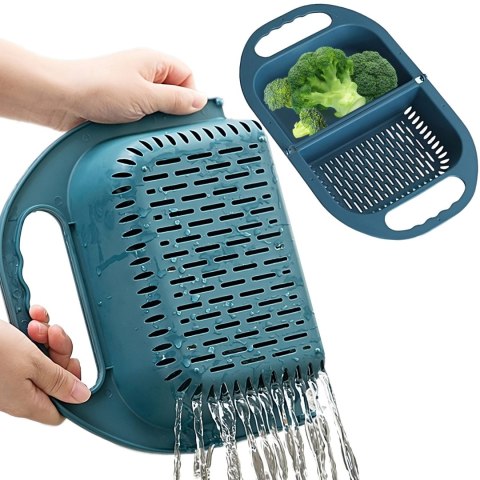 Durszlak cedzak sitko składane na zlew z uchwytami