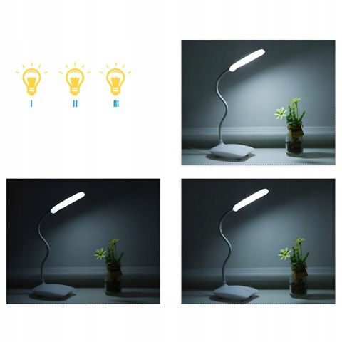 Lampa biurkowa szkolna dotykowa do czytania nauki 3 jasności 14 LED USB