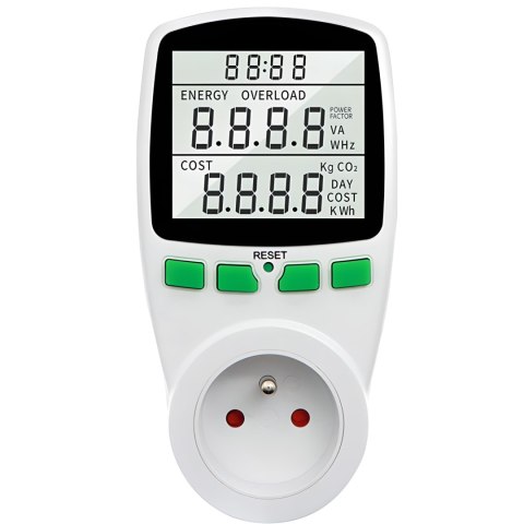 Miernik licznik zużycia prądu watomierz z wyświetlaczem LCD do gniazdka