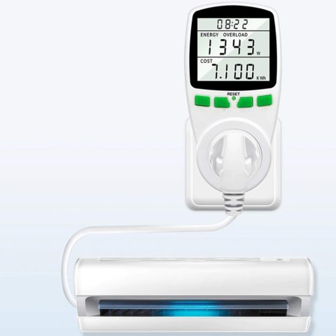 Miernik licznik zużycia prądu watomierz z wyświetlaczem LCD do gniazdka