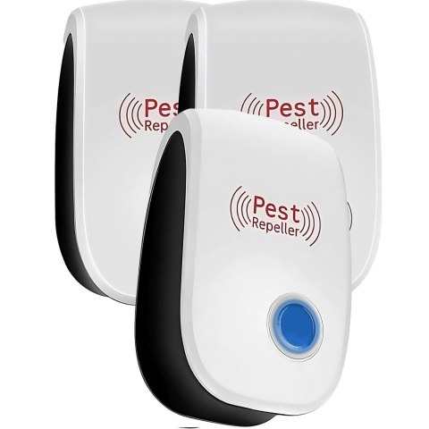 Odstraszacz ultradźwiękowy gryzoni szczurów myszy owadów - 3 szt.
