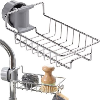 Organizer ociekacz półka mocowana na kran do zlewu na gąbki