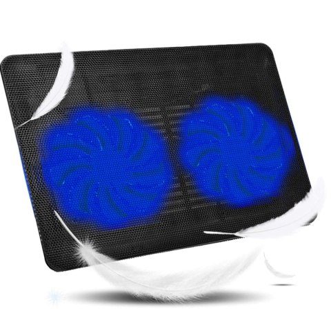 Podstawka chłodząca pod laptop 2 wentylatory LED 12-15,4''