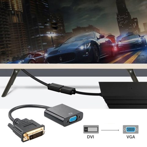 Przejściówka adapter audio video DVI-D - VGA 23,5 cm