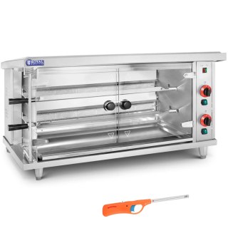 Rożen gazowy opiekacz do 10 kurczaków 2 szpikulce propan-butan 10 kW