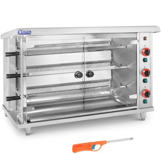 Rożen gazowy opiekacz do 15 kurczaków 3 szpikulce propan-butan 15 kW