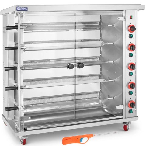 Rożen gazowy opiekacz do 25 kurczaków 5 szpikulców propan-butan 25 kW