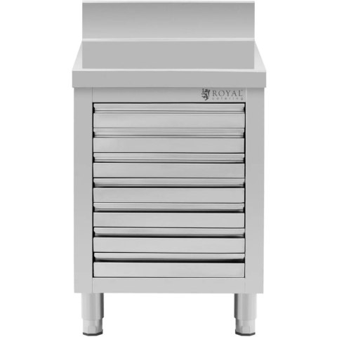 Szafka gastronomiczna na ciasto do pizzy z rantem 7 szuflad 50 x 70 cm