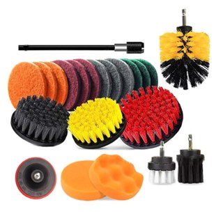 Szczotki pady czyszczące na wkrętarkę - zestaw 22 el.