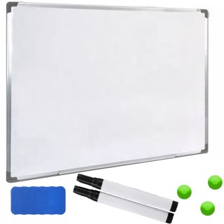 Tablica suchościeralna magnetyczna z akcesoriami biała 60 x 45 cm - zestaw