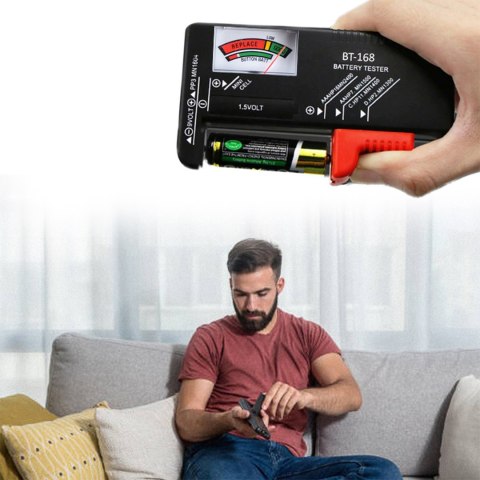 Tester miernik baterii akumulatorów analogowy R6 / R3 / R14 / R20 / CR/ R9