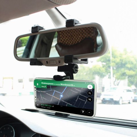 Uchwyt samochodowy do telefonu na lusterko wsteczne