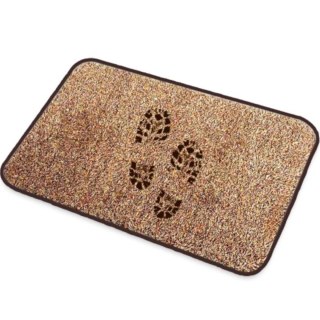 Wycieraczka do butów mata pod drzwi antypoślizgowa 70 x 45 cm - brązowa