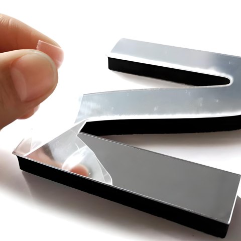 Zegar ścienny naklejany lustrzany nowoczesny cichy śr. 60 cm