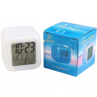 Zegarek z budzikiem termometrem świecący 7 kolorów