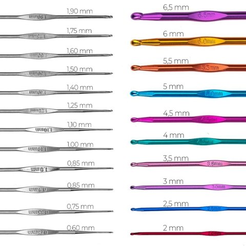 Zestaw do szydełkowania w etui 0,5-6,5 - 50 el.