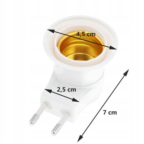 Adapter przejściówka na żarówkę E27 do gniazda 230 V z wyłącznikiem