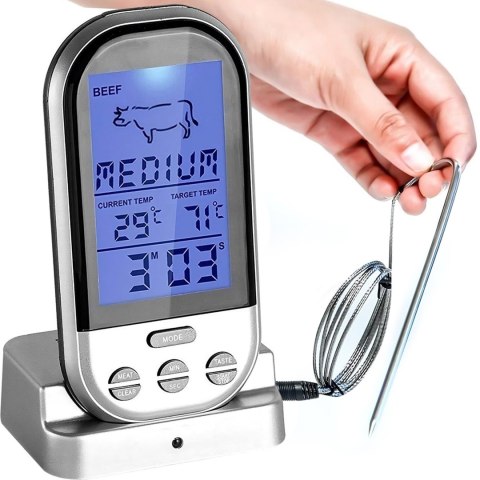 Bezprzewodowy termometr z sondą do grilla wędzarni -20 - 250 C