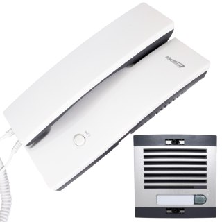 Domofon jednorodzinny głośnomówiący ze słuchawką do drzwi