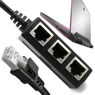 Hub rozdzielacz sieciowy RJ45 3x LAN