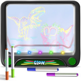 Magiczna tablica podświetlana do rysowania dla dzieci z szablonami 4 mazaki