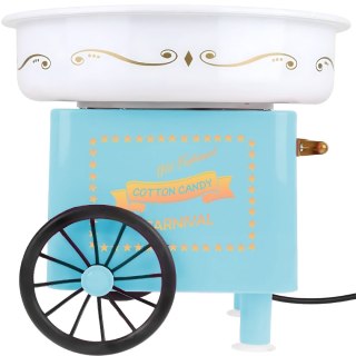 Maszyna do waty cukrowej domowa patyczki miarka niebieska - zestaw
