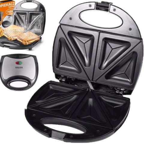 Opiekacz toster sandwich do kanapek z powłoką teflonową 750 W
